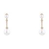 18K Yellow Gold Cultured Pearl Drop Earrings – Image 1