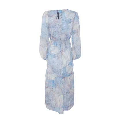 Blue Abstract Maxi Dress