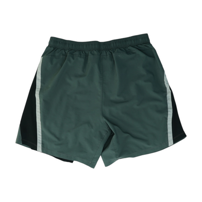 Gray Color Block Active Shorts