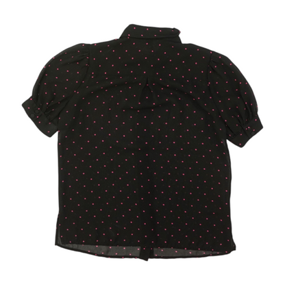 Black Polka Dot Button Down