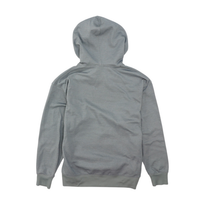 Gray Solid Hoodie Pullover