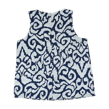 Navy Print Blouse