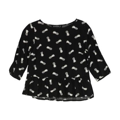 Black Fruit 3/4 Sleeve Blouse