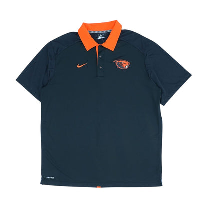 Black Oregon State Beavers Solid Short Sleeve Polo