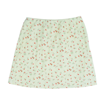 Yellow Floral Mini Skirt
