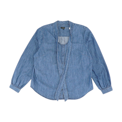 Blue Petite Button Down