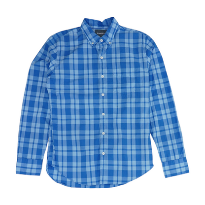 Blue Plaid Long Sleeve Button Down