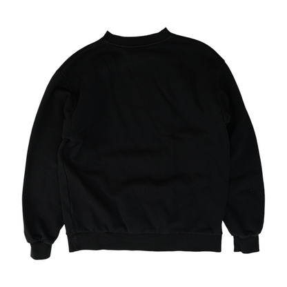 Black Solid Sweatshirt Pullover