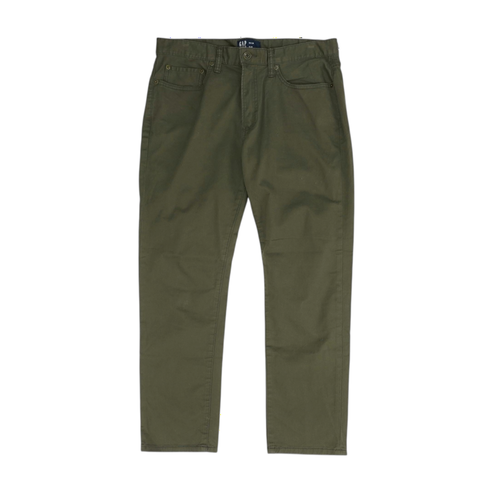Green Slim Pants
