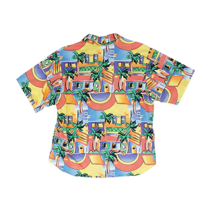 Multi Tropical Short Sleeve Button Down