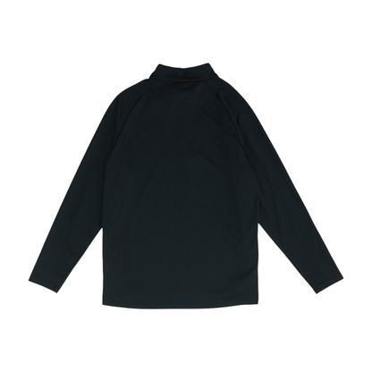 Black Solid 1/4 Zip Pullover