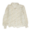 Beige Floral Button Down