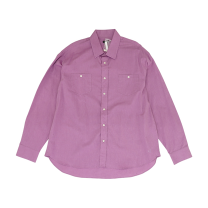 Mauve Solid Long Sleeve Button Down