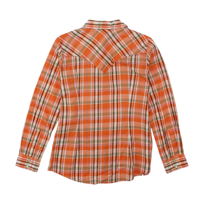 Orange Plaid Button Down