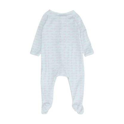 White Graphic Long Sleeve One-Piece