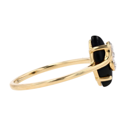 10K Yellow Gold Onyx Fashion Ring