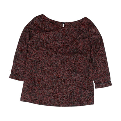 Black Polka Dot 3/4 Sleeve Blouse