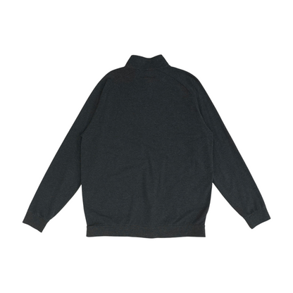 Gray Solid 1/4 Zip Pullover