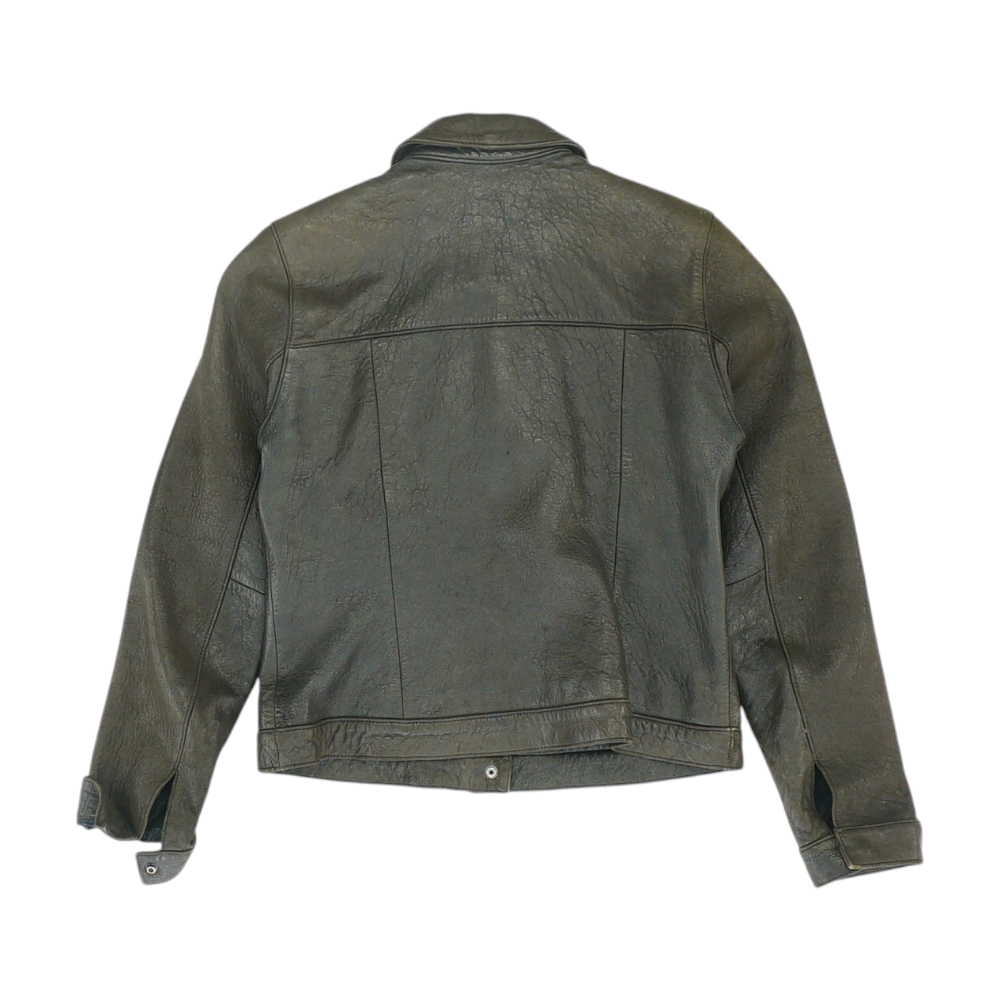 Preview Collection Brown Solid Leather Jacket – Image 2