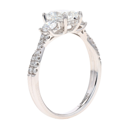 1 1/2 ctw 14K White Gold Lab Grown Diamond Engagement Ring