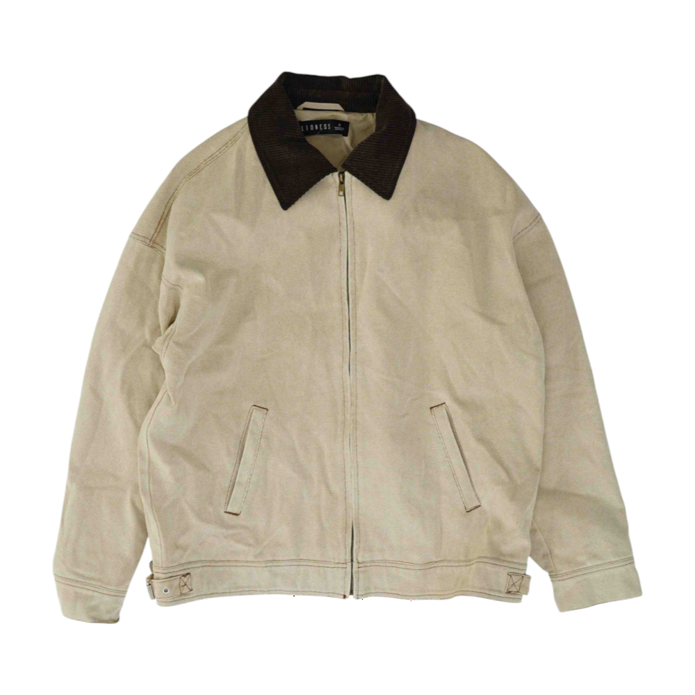 Beige Solid Jacket