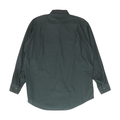 Black Solid Long Sleeve Button Down