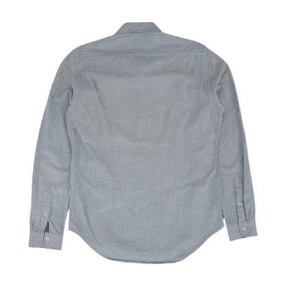 Gray Polka Dot Long Sleeve Button Down