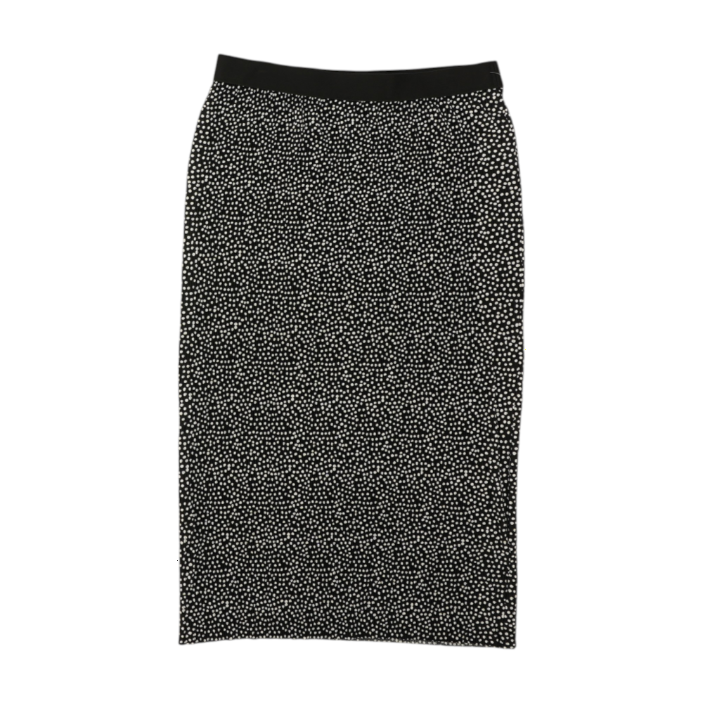 Black Polka Dot Midi Skirt