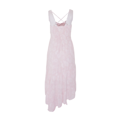 Pink Floral Midi Dress
