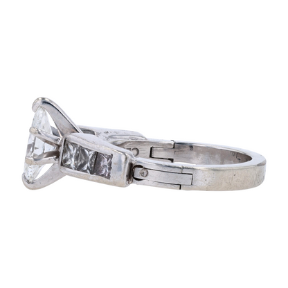 1 1/3 ctw 14K White Gold Diamond Engagement Ring