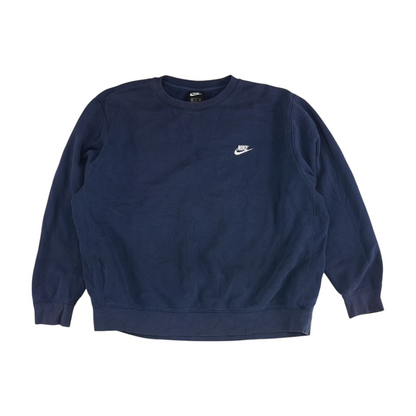 Navy Solid Sweatshirt Pullover