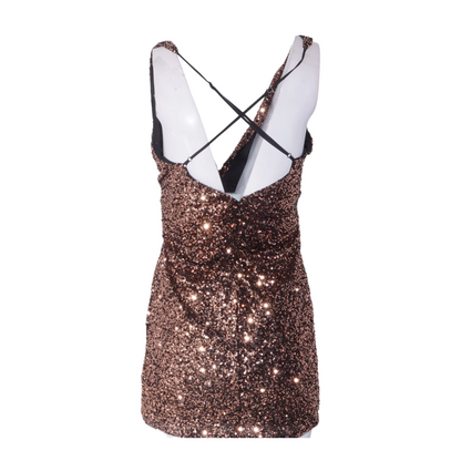 Bronze Mini Dress