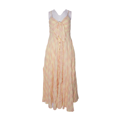 Yellow Check Midi Dress