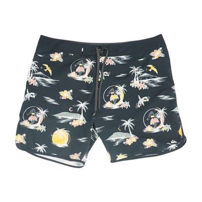 Black Graphic Swim Bottom