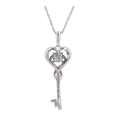 1/5 ctw Sterling Silver Lab Grown Diamond Pendant Necklace