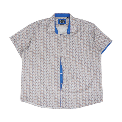 Multi Print Short Sleeve Button Down
