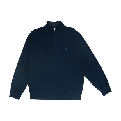 Navy Solid 1/4 Zip Pullover