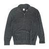 Black Solid 1/4 Zip Sweater