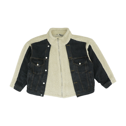 Beige Color Block Jacket