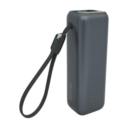 25K 165W Power Bank With Built-in and Retractable Cables
