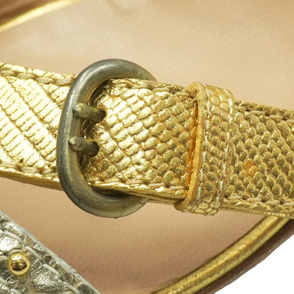 Giuseppe Zanotti Gold Strappy Studded Heels – Image 7