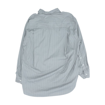 Gray Striped Long Sleeve Button Down