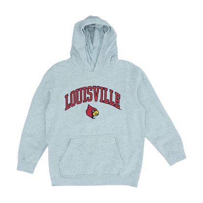 Gray Louisville Cardinals Solid Hoodie Pullover