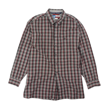 Gray Check Long Sleeve Button Down