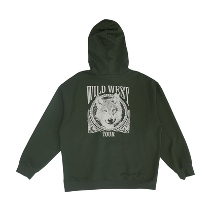 Green Solid Hoodie Pullover