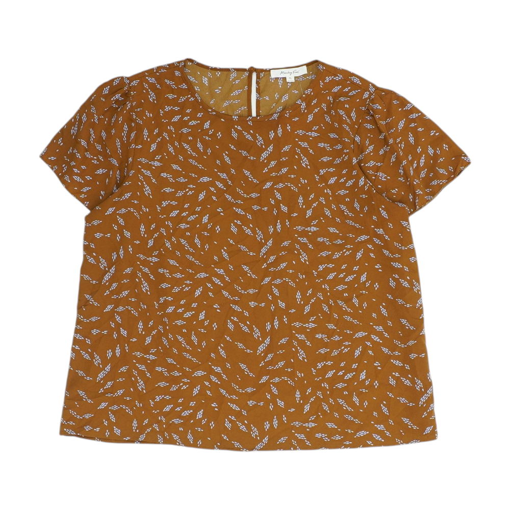 Brown Print Blouse