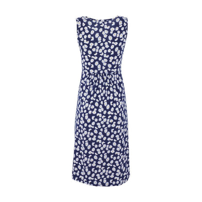 Navy Floral Midi Dress