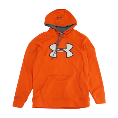 Orange Solid Hoodie Pullover