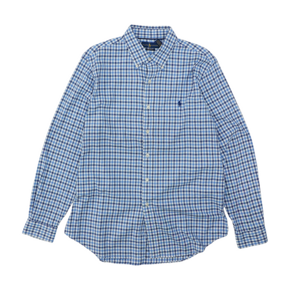Blue Check Long Sleeve Button Down
