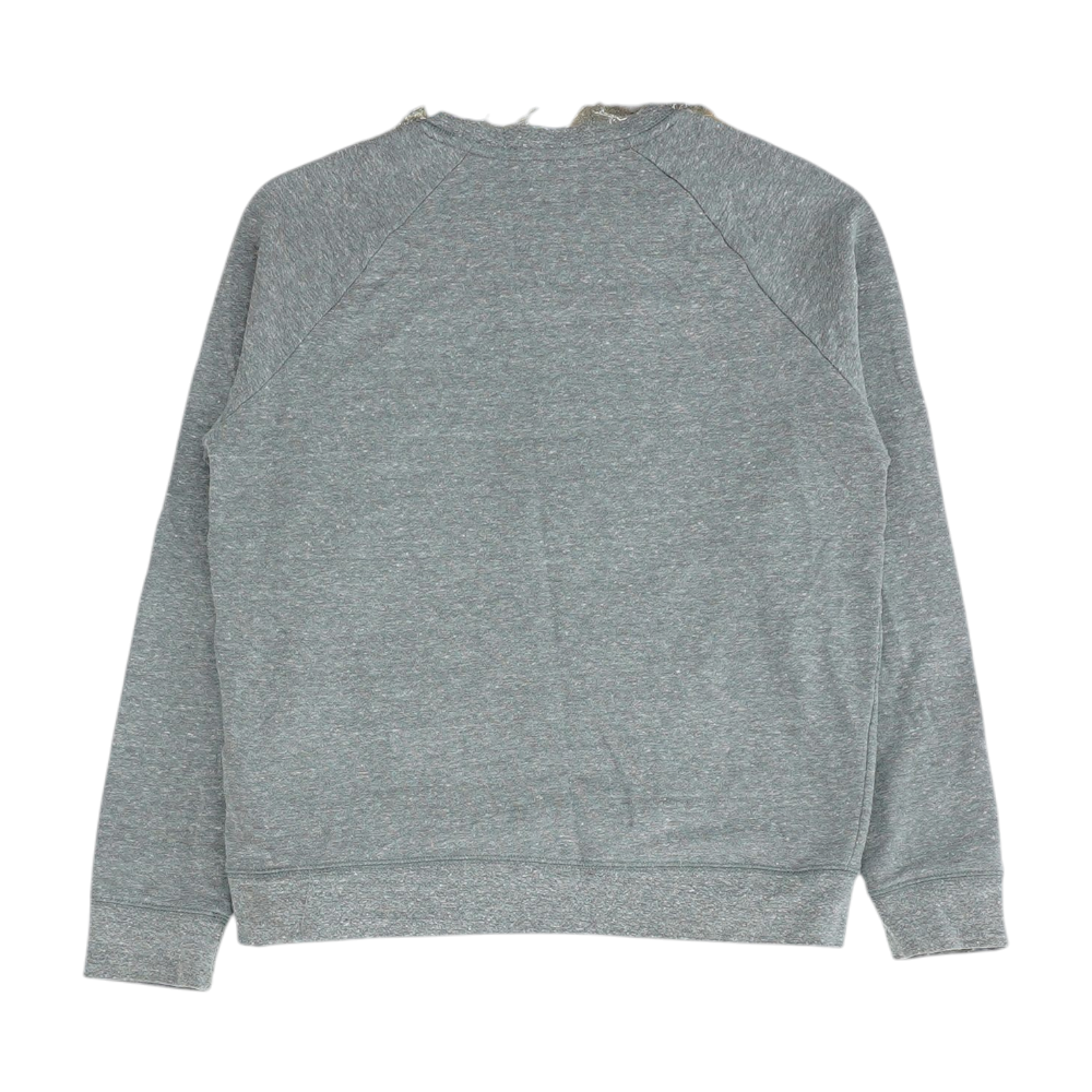 Gray Petite Solid Sweatshirt Pullover